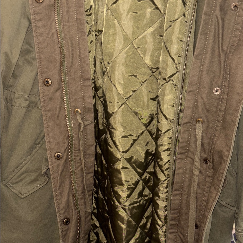 Gap Olive Utility Jacket With Removable Lining, D… - image 4